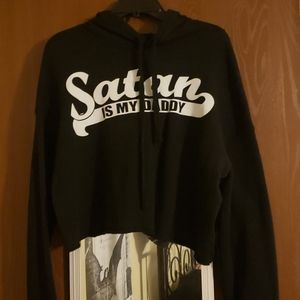 Blackcraft cult gothic crop hoodie size L